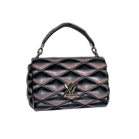 Louis Vuitton Lambskin Malletage GO-14 MM (Black/Pink) - Picture 1 of 7